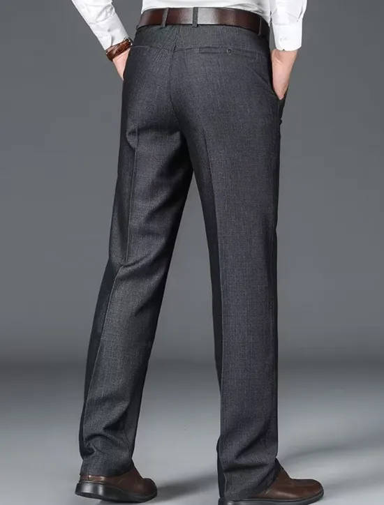 OUKU Men's Dress Pants Trousers Slacks Suit Pants Pocket Plain Comfort Breathable Wedding Outdoor Daily Fashion Casual Black Khaki