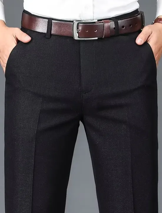 OUKU Men's Dress Pants Trousers Slacks Suit Pants Pocket Plain Comfort Breathable Wedding Outdoor Daily Fashion Casual Black Khaki