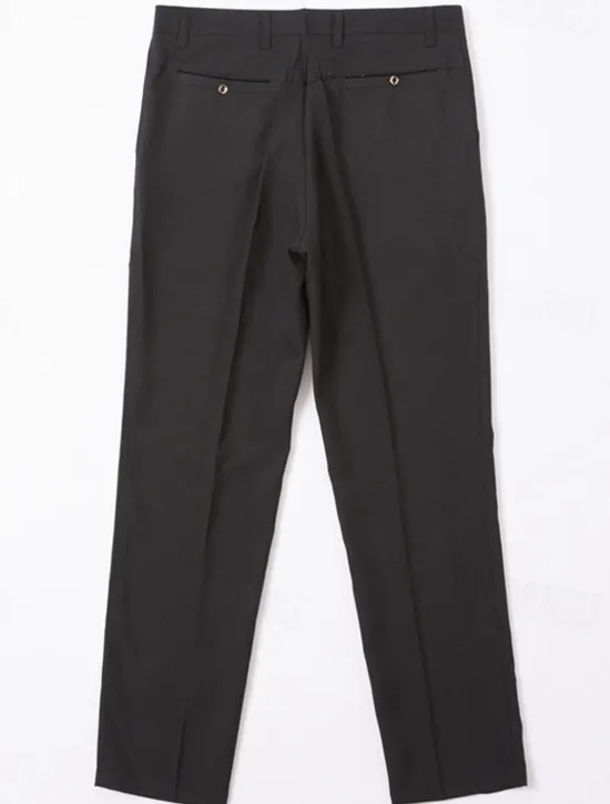 OUKU Men's Dress Pants Trousers Slacks Suit Pants Pocket Plain Comfort Breathable Wedding Outdoor Daily Fashion Casual Black Khaki