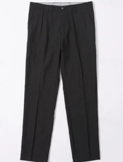 OUKU Men's Dress Pants Trousers Slacks Suit Pants Pocket Plain Comfort Breathable Wedding Outdoor Daily Fashion Casual Black Khaki