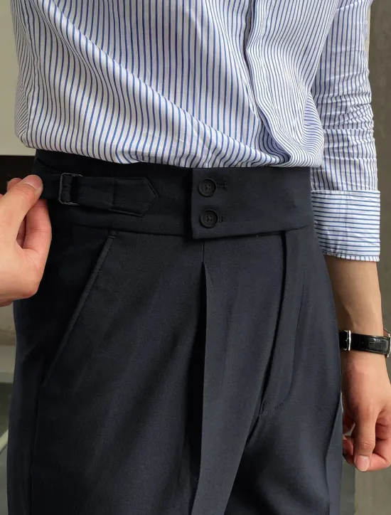 Best OUKU Men's Dress Pants Trousers Slacks Suit Pants Gurkha Pants High Rise Plain Comfort Breathable Wedding Outdoor Daily Elegant Vintage Black White