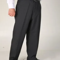 Online OUKU Men's Dress Pants Trousers Chinos Pocket Plain Comfort Breathable Wedding Business Casual Retro Vintage Classic Black Navy Blue High Waist Stretchy