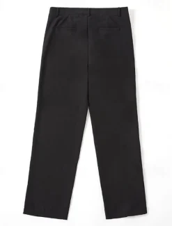 Discount OUKU Men's Dress Pants Trousers Pocket Layered Straight Leg Plain Comfort Soft Full Length Outdoor Daily Going out Fashion Streetwear Black White Micro-elastic