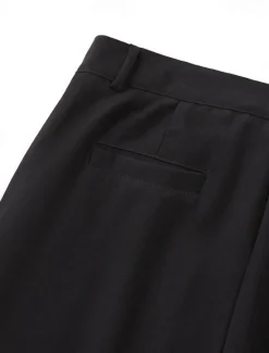 Discount OUKU Men's Dress Pants Trousers Pocket Layered Straight Leg Plain Comfort Soft Full Length Outdoor Daily Going out Fashion Streetwear Black White Micro-elastic