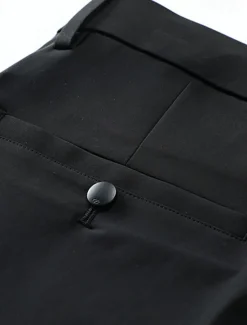 OUKU Men's Dress Pants Trousers Chinos Buttons Pocket Plain Comfort Formal Party Work Fashion Classic Style Black Navy Blue Micro-elastic
