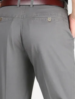 Outlet OUKU Men's Dress Pants Trousers Chinos Buttons Pocket Straight Leg Plain Comfort Formal Party Work Fashion Classic Style Dark Khaki Light Khaki Micro-elastic
