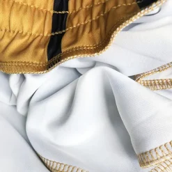 Outlet OUKU Men's Dress Pants Trousers Chinos Pocket Drawstring Elastic Waist Stripe Comfort Formal Party Work Fashion Classic Style White Yellow Micro-elastic