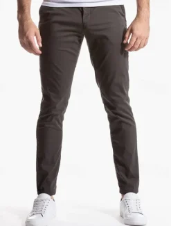 OUKU Men's Dress Pants Trousers Chinos Buttons Pocket Solid Colored Comfort Formal Party Work Fashion Classic Style ArmyGreen Smoky gray Micro-elastic