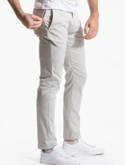 OUKU Men's Dress Pants Trousers Chinos Buttons Pocket Solid Colored Comfort Formal Party Work Fashion Classic Style ArmyGreen Smoky gray Micro-elastic