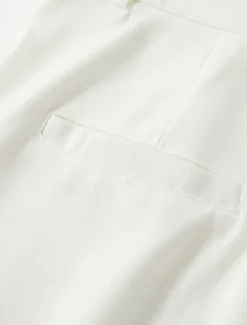 Best OUKU Men's Dress Pants Trousers Casual Pants Buttons Pocket Pleats Plain Comfort Soft Ankle-Length Wedding Outdoor Daily Elegant Fashion Black White Micro-elastic
