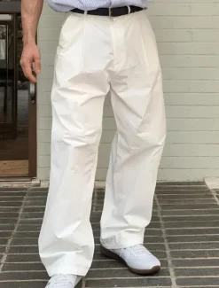 Clearance OUKU Men's Dress Pants Trousers Baggy Pants Suit Pants Pocket Straight Leg Plain Comfort Soft Full Length Business Daily Fashion Streetwear White