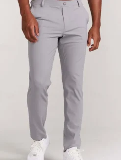 OUKU Men's Dress Pants Trousers Chinos Buttons Pocket Plain Comfort Formal Party Work Fashion Classic Style Black White Micro-elastic
