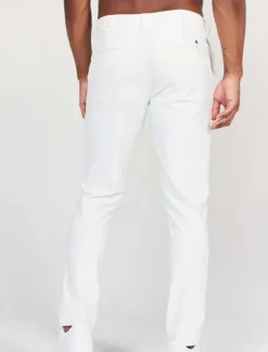 OUKU Men's Dress Pants Trousers Chinos Buttons Pocket Plain Comfort Formal Party Work Fashion Classic Style Black White Micro-elastic