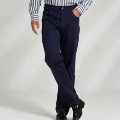 Clearance OUKU Men's Dress Pants Zipper Pocket Solid Color Breathable Full Length Formal Office Work Chic & Modern Formal Khaki Micro-elastic Navy Blue