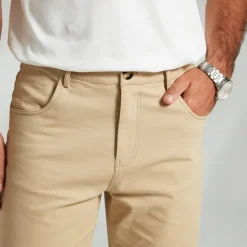 Clearance OUKU Men's Dress Pants Zipper Pocket Solid Color Breathable Full Length Formal Office Work Chic & Modern Formal Khaki Micro-elastic Navy Blue