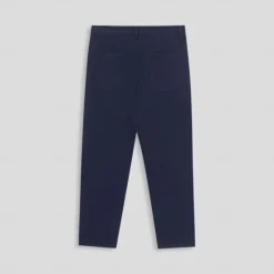 Clearance OUKU Men's Dress Pants Zipper Pocket Solid Color Breathable Full Length Formal Office Work Chic & Modern Formal Khaki Micro-elastic Navy Blue