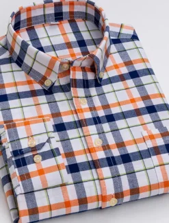 Best OUKU Men's Dress Shirt Button Down Shirt Collared Shirt Oxford Shirt Tartan Wedding Casual A B F G Long Sleeve All Seasons Clothing Apparel