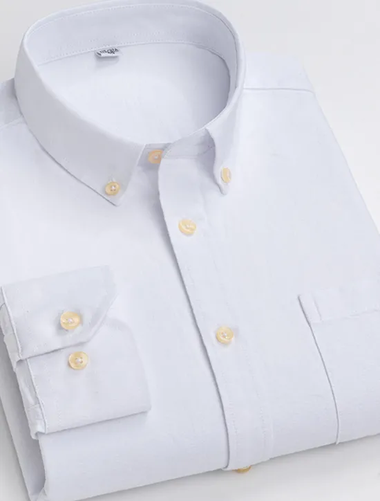 Best OUKU Men's Dress Shirt Button Down Shirt Collared Shirt Oxford Shirt Tartan Wedding Casual A B F G Long Sleeve All Seasons Clothing Apparel