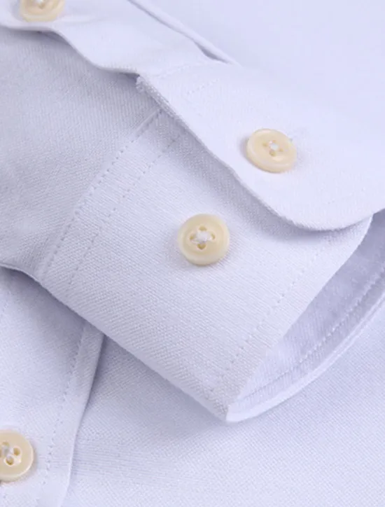 Hot OUKU Men's Dress Shirt Button Down Shirt Oxford Shirt Collared Shirt Plain Wedding Work Light Pink White Royal Blue Blue Long Sleeve Spring & Fall Clothing Apparel
