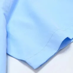 OUKU Men's Dress Shirt Button Down Shirt Plaid Wedding Outdoor Blue Sky Blue Short Sleeve Turndown Summer Spring Clothing Apparel
