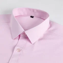 Clearance OUKU Men's Dress Shirt Button Down Shirt Collared Shirt Non Iron Shirt Plain Wedding Work Light Blue Black White Yellow Long Sleeve Collar All Seasons Clothing Apparel