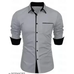 Outlet OUKU Men's Dress Shirt Casual Shirt Black White Light Green Burgundy Blue Long Sleeve Color Block Solid / Plain Color Turndown Wedding Vacation Button-Down Clothing Apparel Cotton Fashion Leisure