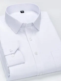 Sale OUKU Men's Dress Shirt Collared Shirt Button Up Shirt Graphic Prints Wedding Work Black White Yellow Red Long Sleeve Turndown All Seasons Clothing Apparel