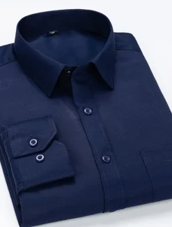 Sale OUKU Men's Dress Shirt Collared Shirt Button Up Shirt Graphic Prints Wedding Work Black White Yellow Red Long Sleeve Turndown All Seasons Clothing Apparel