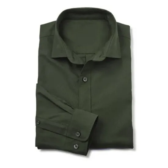 Best OUKU Men's Dress Shirt Collared Shirt Button Up Shirt Graphic Prints Wedding Work Army Green Coffee Long Sleeve Turndown Spring, Fall, Winter, Summer Clothing Apparel Button-Down