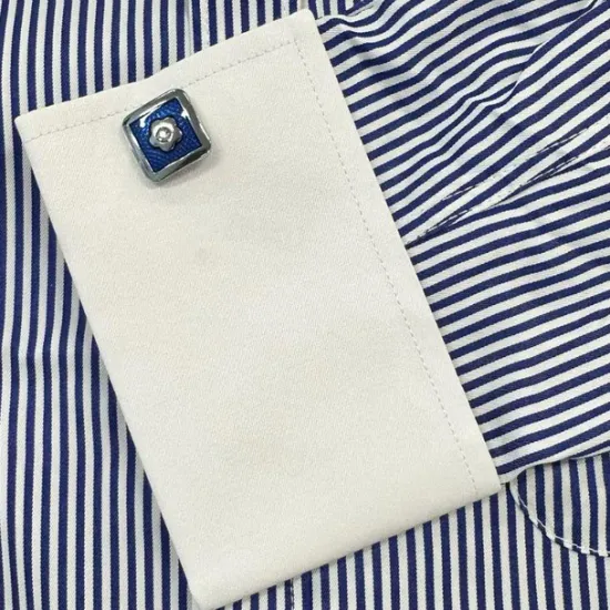 Outlet OUKU Men's Dress Shirt French Cuff Shirt Collared Shirt Striped Wedding Work Maroon Light Blue Black Blue Long Sleeve Turndown Spring, Fall, Winter, Summer Clothing Apparel Button-Down