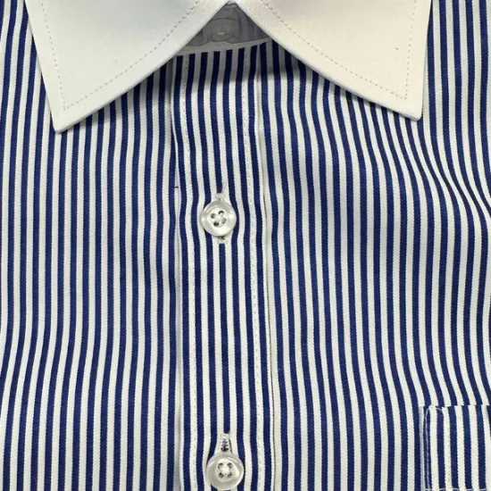 Outlet OUKU Men's Dress Shirt French Cuff Shirt Collared Shirt Striped Wedding Work Maroon Light Blue Black Blue Long Sleeve Turndown Spring, Fall, Winter, Summer Clothing Apparel Button-Down