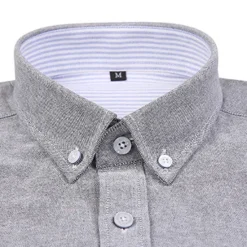Hot OUKU Men's Dress Shirt French Cuff Shirt Button Down Shirt Collared Shirt Oxford Shirt Waves Wedding Street Black Pink Blue Gray Long Sleeve Turndown Spring & Fall Clothing Apparel Button-Down