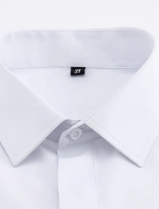 Discount OUKU Men's Dress Shirt French Cuff Shirt Collared Shirt Button Up Shirt Plain Wedding Party White Pink Blue Long Sleeve Turndown Spring, Fall, Winter, Summer Clothing Apparel Collared Shirts