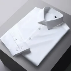 Sale OUKU Men's Dress Shirt Non Iron Shirt Graphic Prints Wedding Outdoor Wine Blue-Green Black White Long Sleeve Turndown Spring & Fall Clothing Apparel