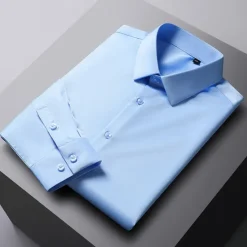 Sale OUKU Men's Dress Shirt Non Iron Shirt Graphic Prints Wedding Outdoor Wine Blue-Green Black White Long Sleeve Turndown Spring & Fall Clothing Apparel