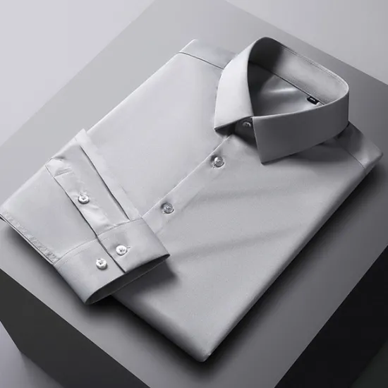 Sale OUKU Men's Dress Shirt Non Iron Shirt Graphic Prints Wedding Outdoor Wine Blue-Green Black White Long Sleeve Turndown Spring & Fall Clothing Apparel