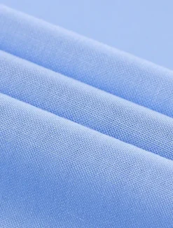 Online OUKU Men's Dress Shirt Solid / Plain Color Wedding Office & Career Light Blue Black White Dark Navy Short Sleeve Shirt Collar Spring & Summer Clothing Apparel