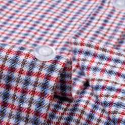 New OUKU Men's Dress Shirt Stripes and Plaid Wedding Office & Career Light Pink Dark Red Yellow Light Green Turndown All Seasons Clothing Apparel