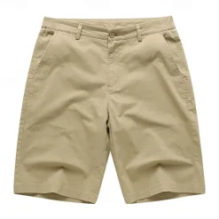 Online OUKU Men's Dress Shorts Burmuda Shorts Work Shorts Golf Shorts Pocket Plain Comfort Breathable Knee Length Outdoor Business Fashion Casual Black White