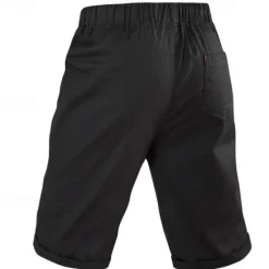 Best OUKU Men's Dress Shorts Burmuda Shorts Work Shorts Pocket Drawstring Plain Comfort Breathable Knee Length Outdoor Business Fashion Casual Black Blue
