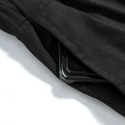 Best OUKU Men's Dress Shorts Burmuda Shorts Work Shorts Pocket Drawstring Plain Comfort Breathable Knee Length Outdoor Business Fashion Casual Black Blue