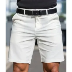 Best OUKU Men's Dress Shorts Burmuda Shorts Work Shorts Pocket Plain Comfort Breathable Knee Length Outdoor Business Fashion Casual Black White