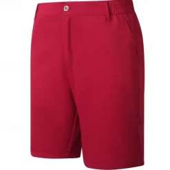 Sale OUKU Men's Dress Shorts Burmuda Shorts Work Shorts Pocket Plain Comfort Breathable Knee Length Outdoor Business Fashion Casual Black Red