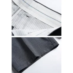 Discount OUKU Men's Dress Shorts Casual Shorts High Rise Solid Colored Breathable Lightweight Knee Length Casual Basic Classic White gray Black High Waist Inelastic