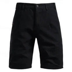 Best OUKU Men's Dress Shorts Work Shorts Golf Shorts Pocket Plain Comfort Breathable Knee Length Outdoor Business Sports Casual Black White