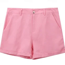 Online OUKU Men's Dress Shorts Work Shorts Golf Shorts Pocket Plain Comfort Breathable Short Outdoor Business Sports Casual White Yellow