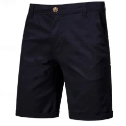 OUKU Men's Dress Shorts Work Shorts Golf Shorts Pocket Plain Comfort Breathable Knee Length Outdoor Business Sports Casual Black White
