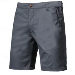 OUKU Men's Dress Shorts Work Shorts Golf Shorts Pocket Plain Comfort Breathable Knee Length Outdoor Business Sports Casual Black White