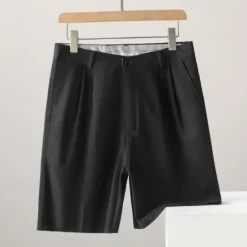 New OUKU Men's Dress Shorts Work Shorts Golf Shorts Pocket Plain Comfort Breathable Knee Length Outdoor Business Sports Casual Black Navy Blue