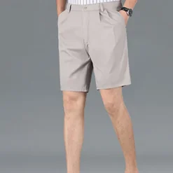 New OUKU Men's Dress Shorts Work Shorts Golf Shorts Pocket Plain Comfort Breathable Knee Length Outdoor Business Sports Casual Black Navy Blue
